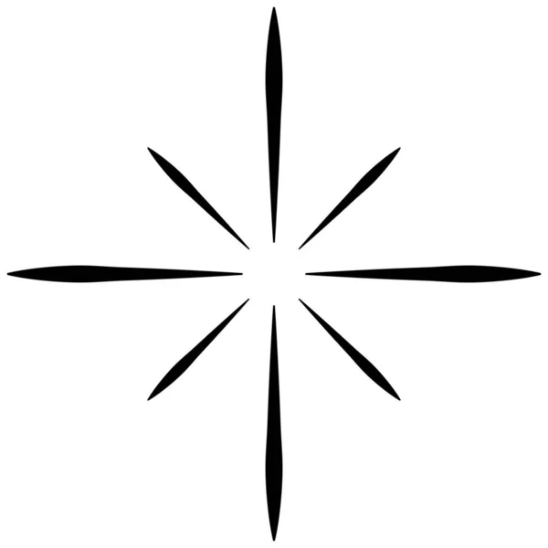Звезда Икона Лопнула Мерцание Свечение Искры Свет Блестит Магия Яркий — стоковый вектор