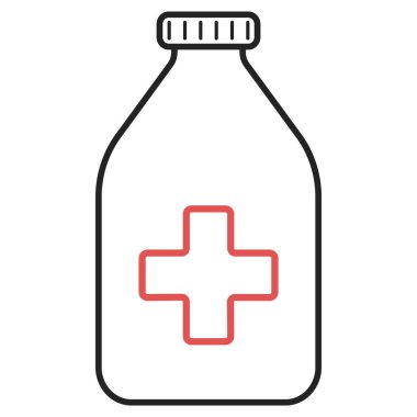 İkon tıbbi eczane, hap kutusu kavanozu ilaç tedavisi hastalıkları