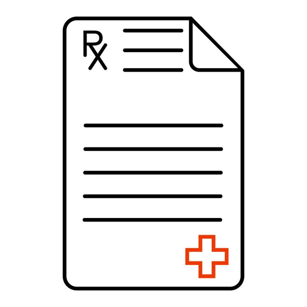 Συνταγογράφηση Σημείωμα Συνταγής Ιατρικού Φαρμάκου Έγγραφο Θεραπείας — Διανυσματικό Αρχείο