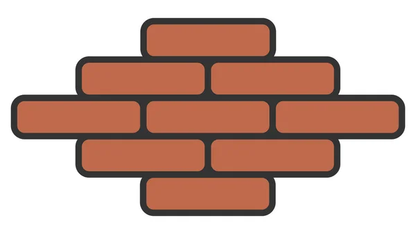 stock vector Icon wall brick, masonry logo texture design house construction home