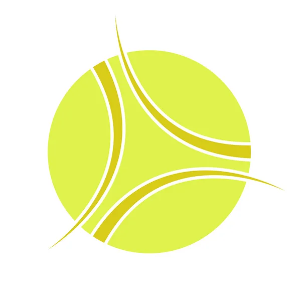 Tenis Logo Piłka Klub Logotyp Baner Etykieta Tenis Sport Zielony — Wektor stockowy