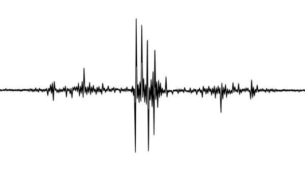 Звуковая Волна Землетрясения Сейсмический Сейсмограф Частоты Графический Детектор Лжи Голоса — стоковый вектор