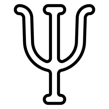 Logo harfli psi sembolü psikoloji Yunan yazı tipi, ikon psikiyatrisi