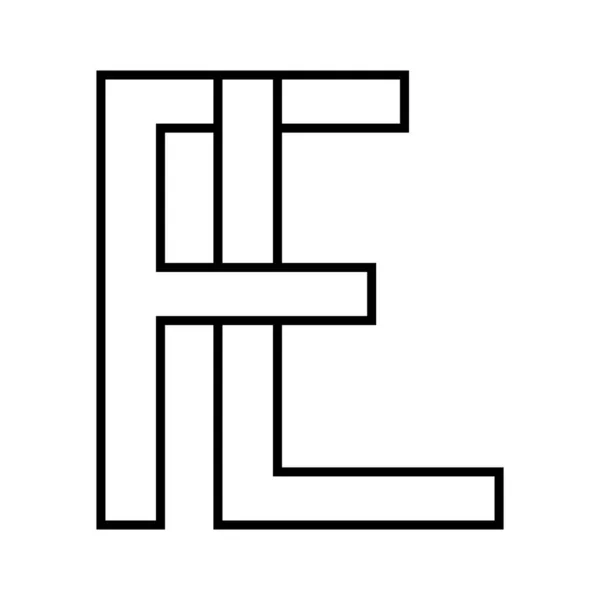 Logo Podepsat Ikona Dvojitá Písmena Logotyp — Stockový vektor