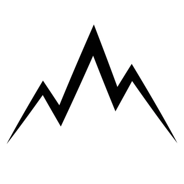 Logo Contours Mountain Three Peaks Mountain Sign Travel Company — Stock Vector