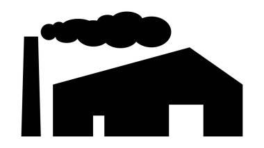 Boru ve emisyon bulutu enerji fabrikası olan sanayi santrali