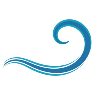 Tropik deniz dalgası, plaj tatili logosu dalga tatili