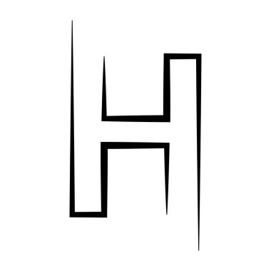 H logo stüdyosu, H harfi tasarım logoti teknolojisi yazı tipi
