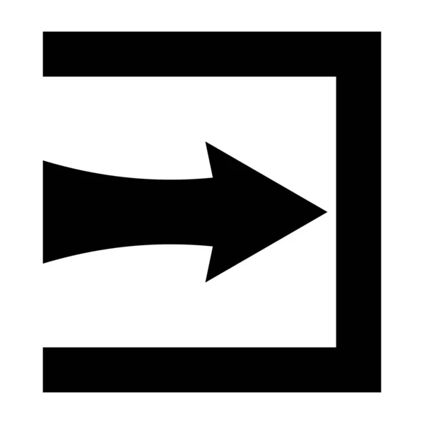 Connectez Vous Icône Flèche Intérieur Signe Entrée Flèche Entrée — Image vectorielle