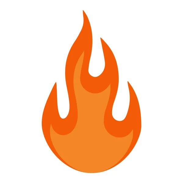 Ateş Ikonu Sıcak Kamp Ateşi Yayıyor — Stok Vektör
