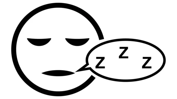 Sleep Icon Sleeping Muzzle Closed Eyes Sniffs Snores Zzz — Stock Vector
