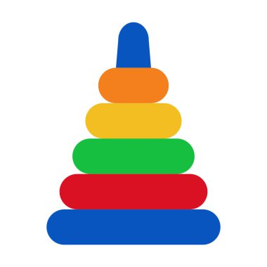 Oyuncak piramit gelişim için küçük çocukların eğitimi sevimli bir oyuncak