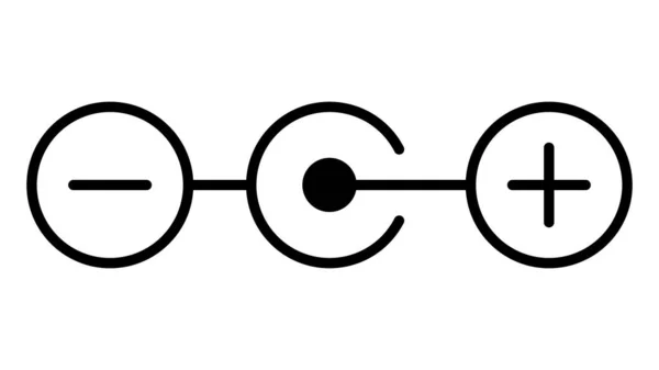 Ikona Polarity Konektor Zapojení Diagram Polarita Dodržování — Stockový vektor
