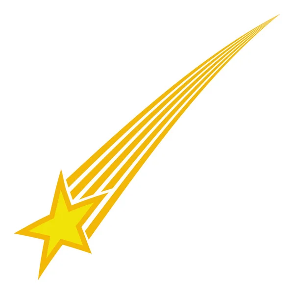 Doodle Karikatura Padající Hvězda Meteor Padající Hvězda Symbol Splnění Přání — Stockový vektor