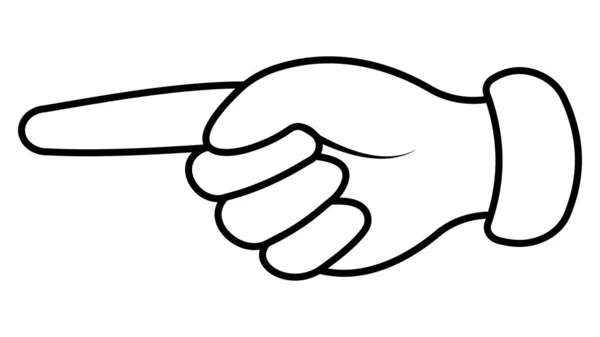Ручний Індексний Палець Показує Піктограму Вказівника Вказівника Пальця — стоковий вектор