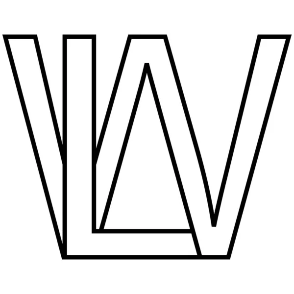 Σήμα Λογότυπο Εικονίδιο Διπλό Γράμματα Λογότυπο — Διανυσματικό Αρχείο