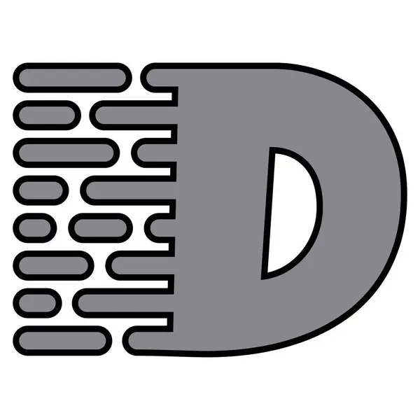 Písmeno Logo Rychlý Pohyb Písmeno Symbol Rychlosti — Stockový vektor
