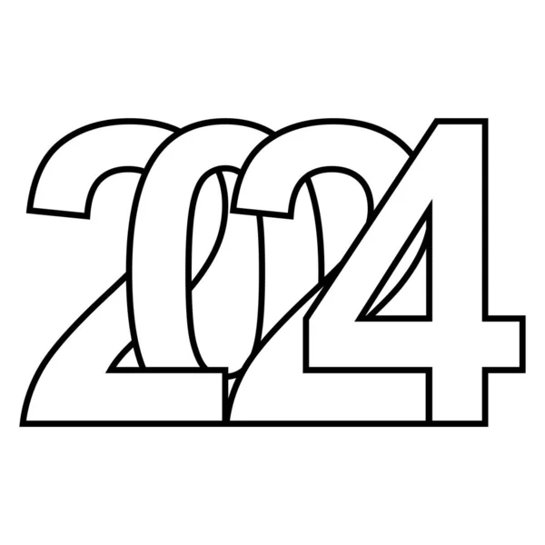 2024 Stile Vita Sano 2024 Logo Lettering Carattere Smussato Medicina — Vettoriale Stock