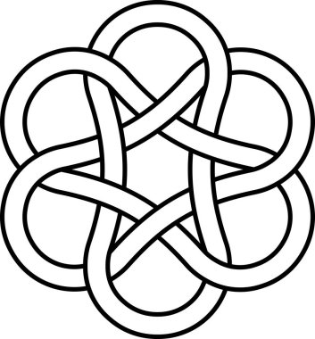 Antik sonsuz düğüm işareti iyi şans ve zenginliktir.