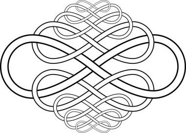 Sonsuzluk sembolünden hat düğümü deseni