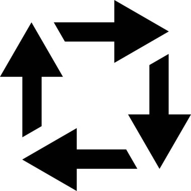 Simge repost geri dönüşüm hatları kare 4 ok repost yeniden gönderme geri dönüşümü