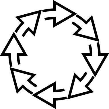 Yenileme simgesini imzala 8 ok çemberi yenilenebilir güncelleme döndür