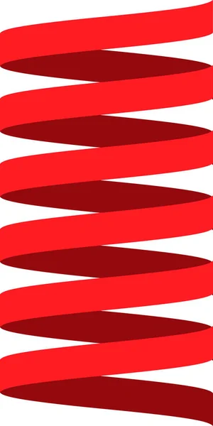 3D ribbon strip, centered geometric shapes cylinder