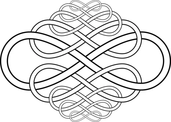 Kaligrafický Vzor Uzlu Symbolu Nekonečna — Stock fotografie
