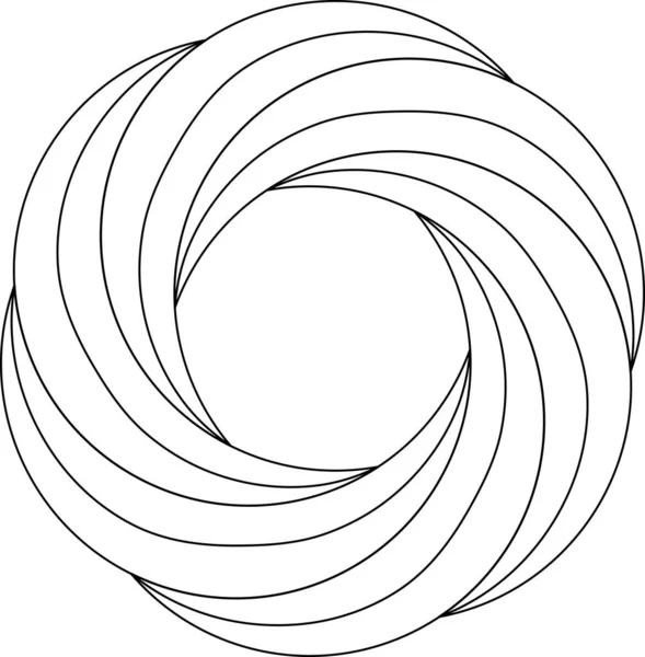 Okrągły Wzór Kwiat Wirujące Drobniejsze Linie Wzór Pierścień — Zdjęcie stockowe
