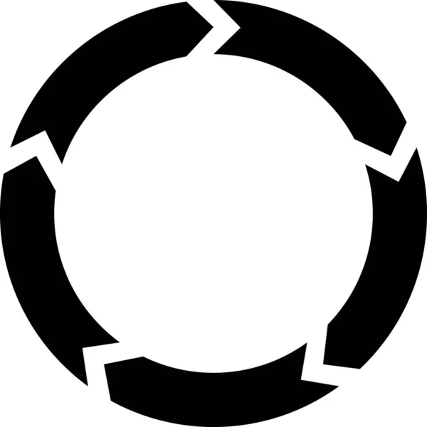 矢印の円形のインフォグラフィック サイクリングサインリフレッシュリロード — ストック写真