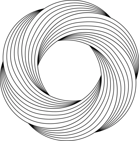 Kreisförmige Rotation Blumenmuster Wirbelnden Feineren Linien Ringvorlage — Stockfoto