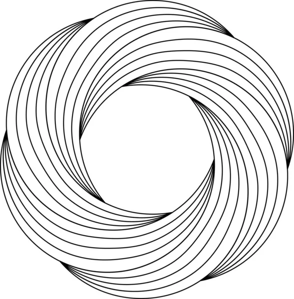 円形の渦フラワーパターンスウィールフィニアラインリングテンプレート — ストック写真