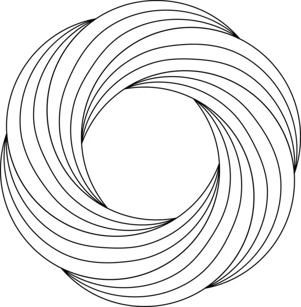 Modelul Circular Flori Vortex Rotește Șablonul Inel Linii Mai Fine — Fotografie, imagine de stoc