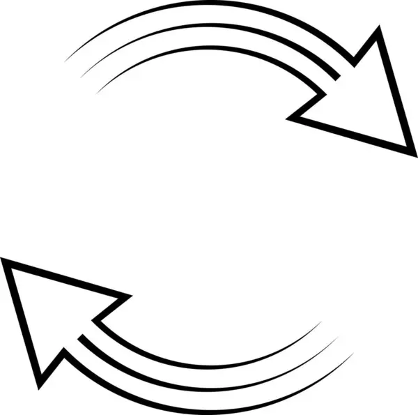 Icona Cambio Senso Orario Rotazione Frecce Circolari Rotazione Aggiornamento Circolazione — Foto Stock