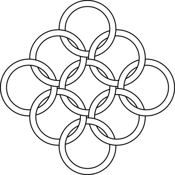 Λογότυπο Μοτίβο Αλληλοσυνδεόμενα Δαχτυλίδια Στοιχείο Chainmail — Φωτογραφία Αρχείου