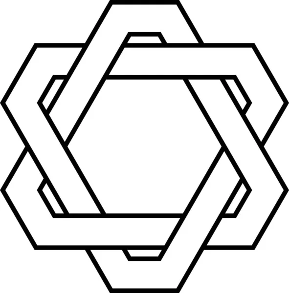 Logo Tatuagem Tecelagem Triângulos Com Cantos Cortados — Fotografia de Stock