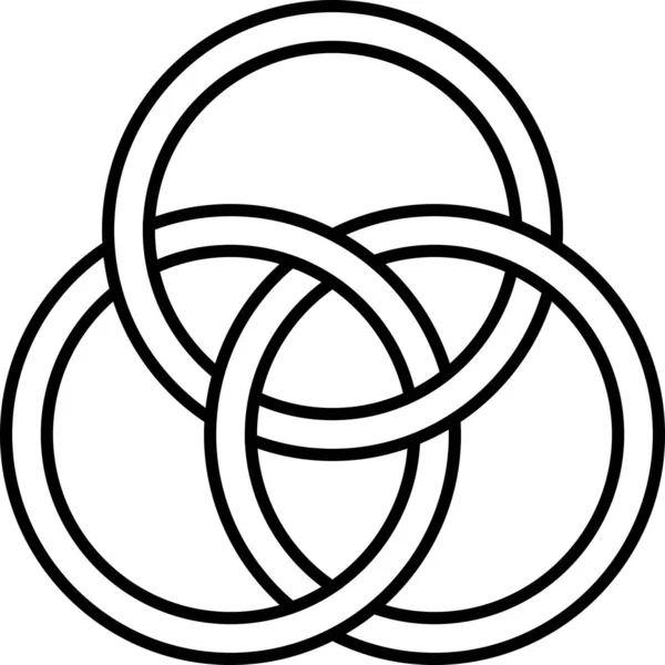 Vzory Propletené Kroužky Logo Tetování Plexus Kruhy Propletené — Stock fotografie