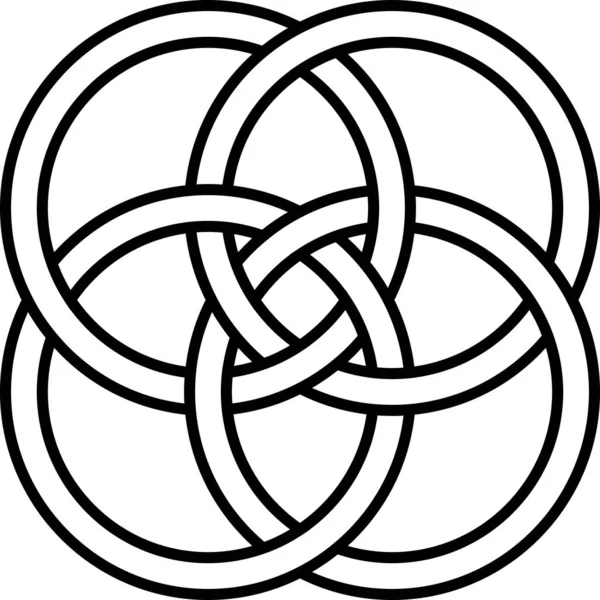 Μοτίβα Συνυφασμένα Δαχτυλίδια Λογότυπο Τατουάζ Πλεξιγκλάς Κύκλους Συνυφασμένη — Φωτογραφία Αρχείου