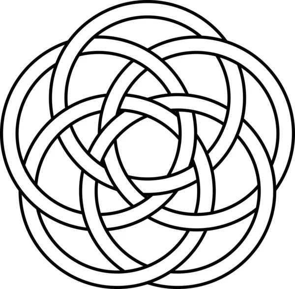 Vzory Propletené Kroužků Logo Tetování Plexus Kruhy Propletené — Stock fotografie