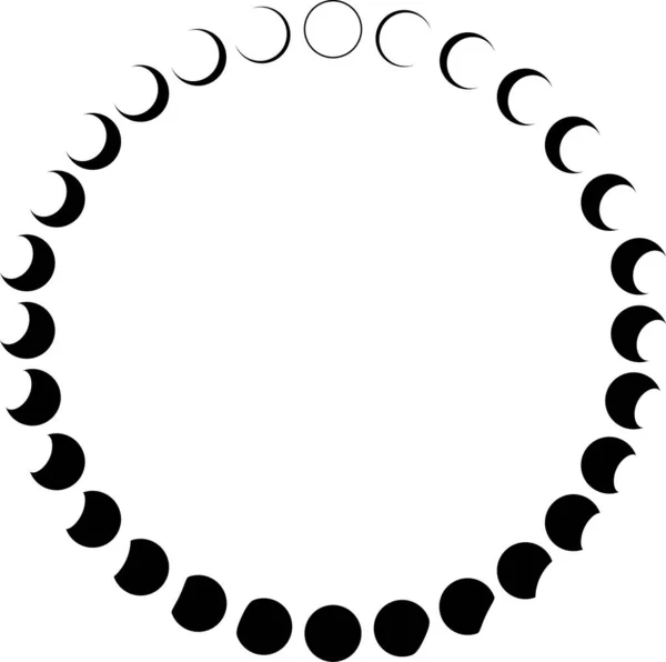 Fazy Księżyc Astronomia Odznaka Miesięczny Księżyc Segmenty Księżyc — Zdjęcie stockowe