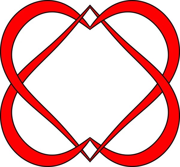 Dois Corações Logotipo Casamento Agência Entrelaçado Coração Sinal Símbolo Amor — Fotografia de Stock