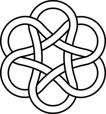 Antik sonsuz düğüm işareti iyi şans ve zenginliktir.