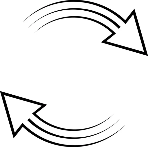 通貨交換アイコンクロック回転円形矢印回転更新循環 — ストック写真
