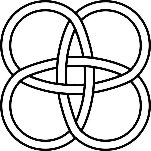 Węzeł Celtycki Zdrowia Amuletu Splecione Linie — Zdjęcie stockowe