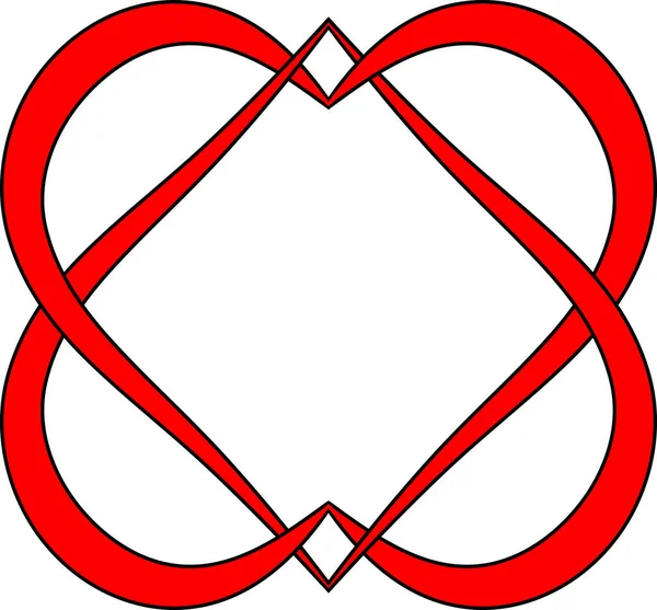 Kalp Logosu Birbirine Dolanmış Kalp Işareti Aşkı Simgeliyor — Stok fotoğraf