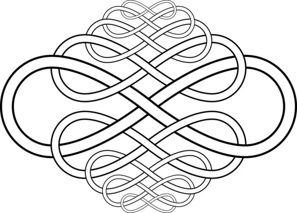 Kaligrafický Vzor Uzlu Symbolu Nekonečna — Stock fotografie