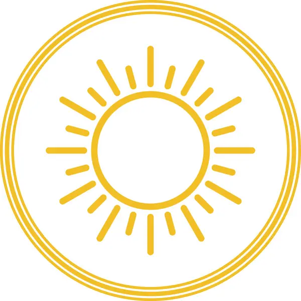 Symbolzeichen Der Sommerlich Gelb Warmen Sonne — Stockfoto