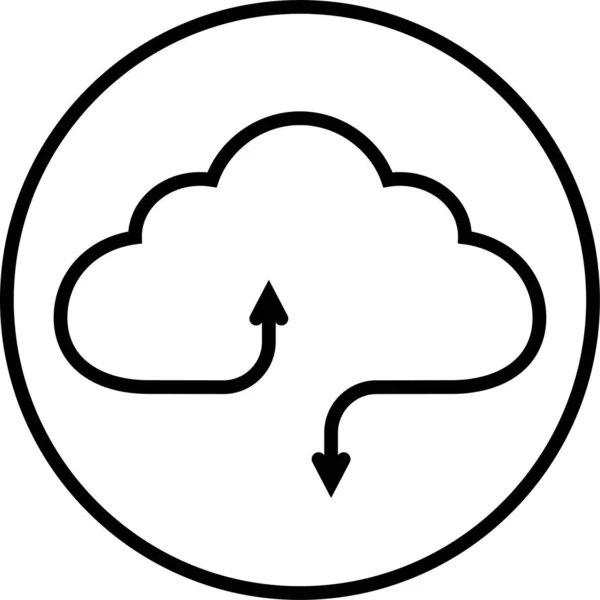 Icon service cloud, data storage simple icon download upload data