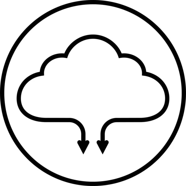 Icon Service Cloud Datenspeicherung Einfaches Icon Download Upload Von Daten — Stockfoto