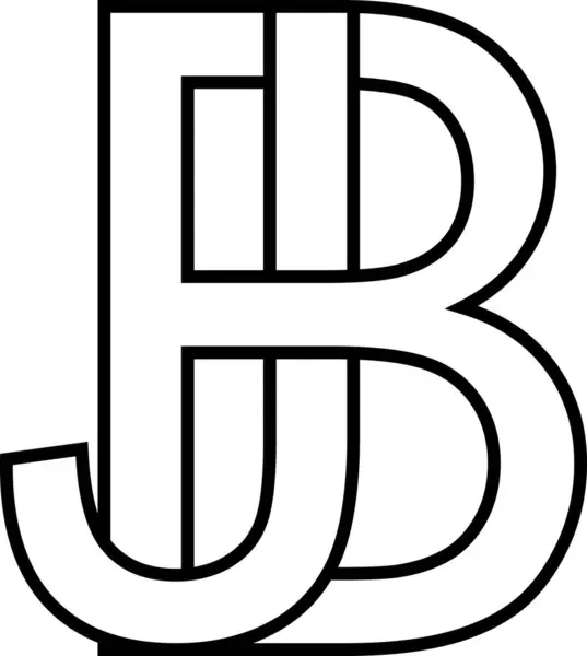 Logo Signo Icono Signo Dos Letras Entrelazadas — Foto de Stock